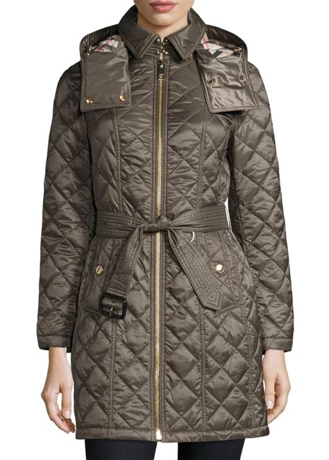 burberry baughton quilted belted parka|Burberry Belted Coats for Women .